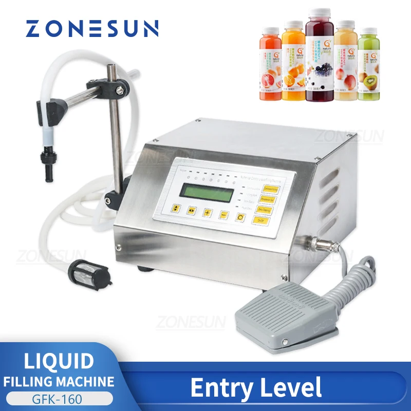 

ZONESUN GFK-160 5-3500ml Filling Machine Digital Control Pump Drink Milk Water Oil Perfume Bottle Liquid Filling Machine