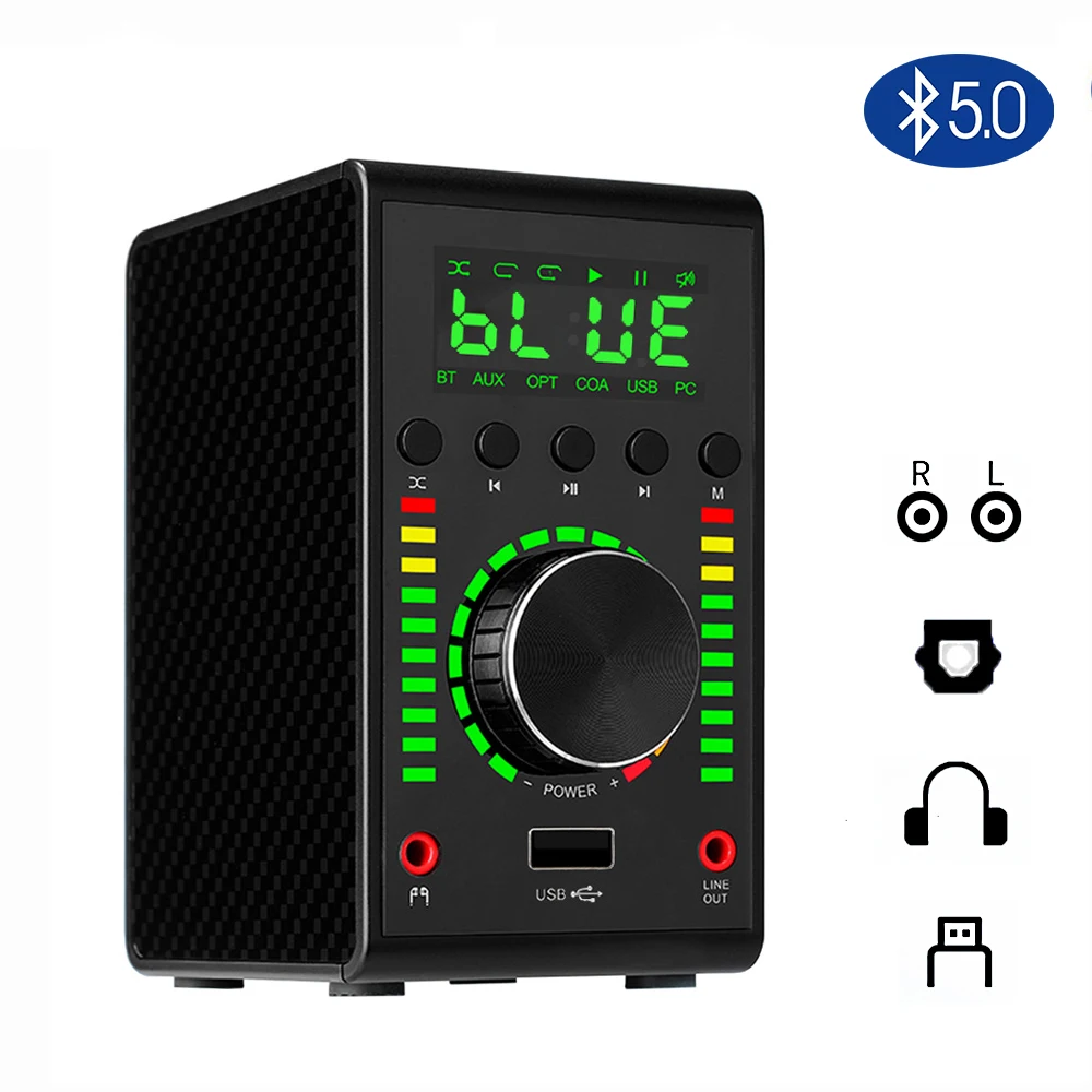 

Mini Sound Amplifier MA12070 HiFi Bluetooth 5.0 USB/AUX/Optical/COA Digital Amp Stereo Audio Amplifier 9-20V Power Amplifier Car