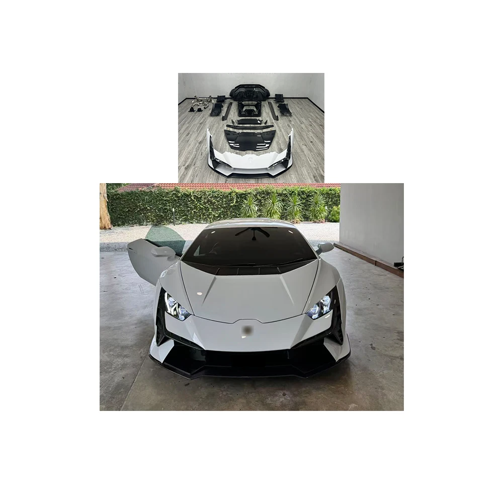 Фото Комплект обвеса для Lamborghini Huracan LP580 LP610-4 для обновления до Tecnica Kit Facelift, включая передний и задний бамперы, а также боковые пороги. №2