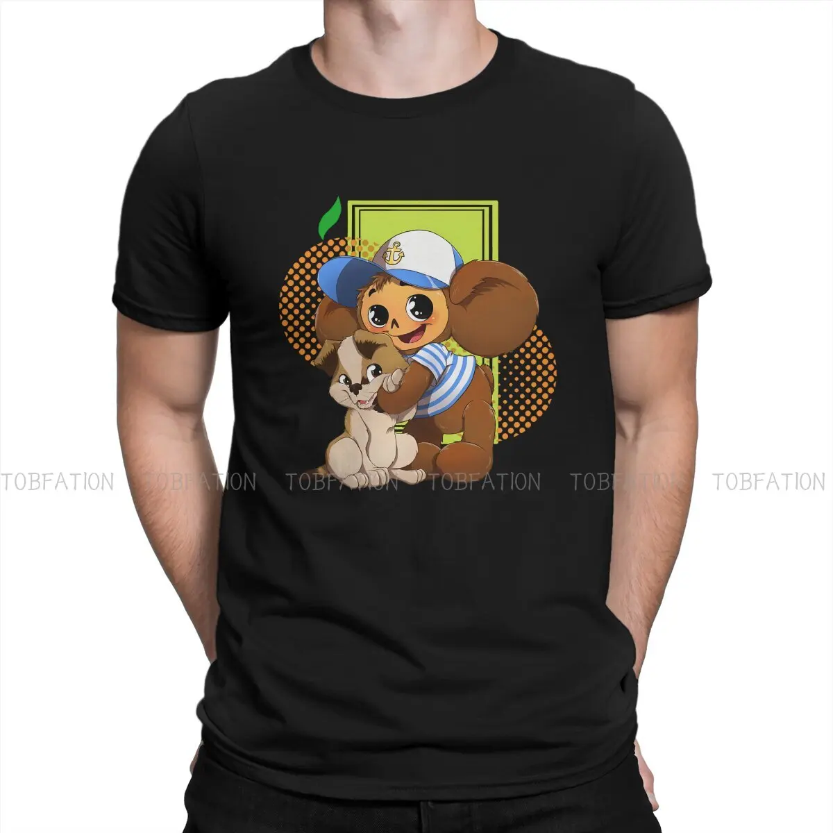 

Cheburashka Che Burashka Gena, русская мультяшная футболка для мужчин, собака, базовая Повседневная футболка высокого качества, новый дизайн, пушистая