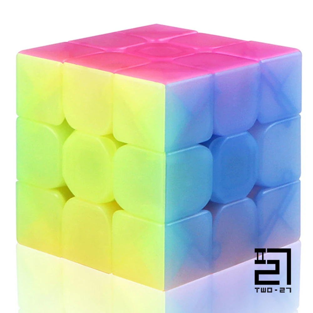 Jelly cube. Кубик 3x3 QIYI MOFANGGE Warrior w Stickerless. Джелли куб. Желе кубики. Магический куб головоломка.