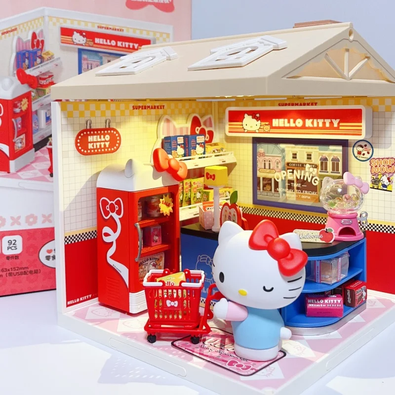 Фото Конструктор Rolife Sanrio Super World: Сборные модели Куроми, Май Мелоди, Синаморолл, Хелло Китти – Настольное украшение, подарок №3