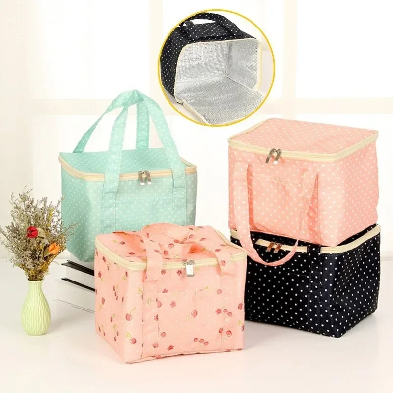 

Fashion Lunch Bag Bento Bag Leisure Handbag Women Kid's Picnic Pouch for Delivery,Travel,Shopping Camping Lunch Box Accessories