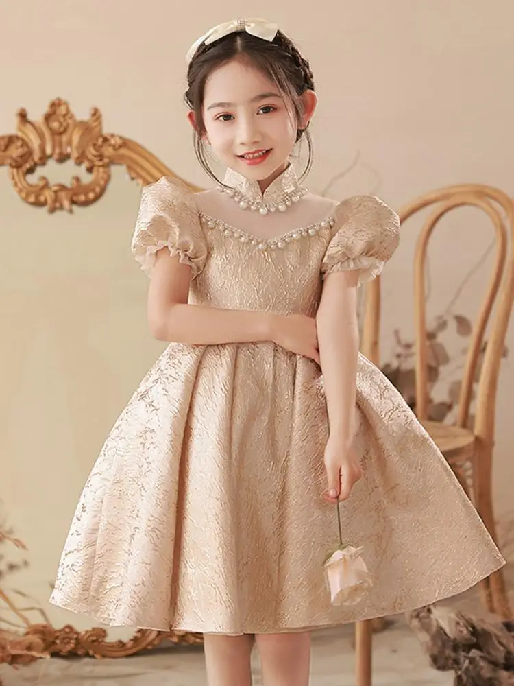 

2023 вечернее платье для девочек-подростков, роскошное бальное платье с бисером для официальных вечеринок, детские костюмы хозяйки, Одежда для младенцев