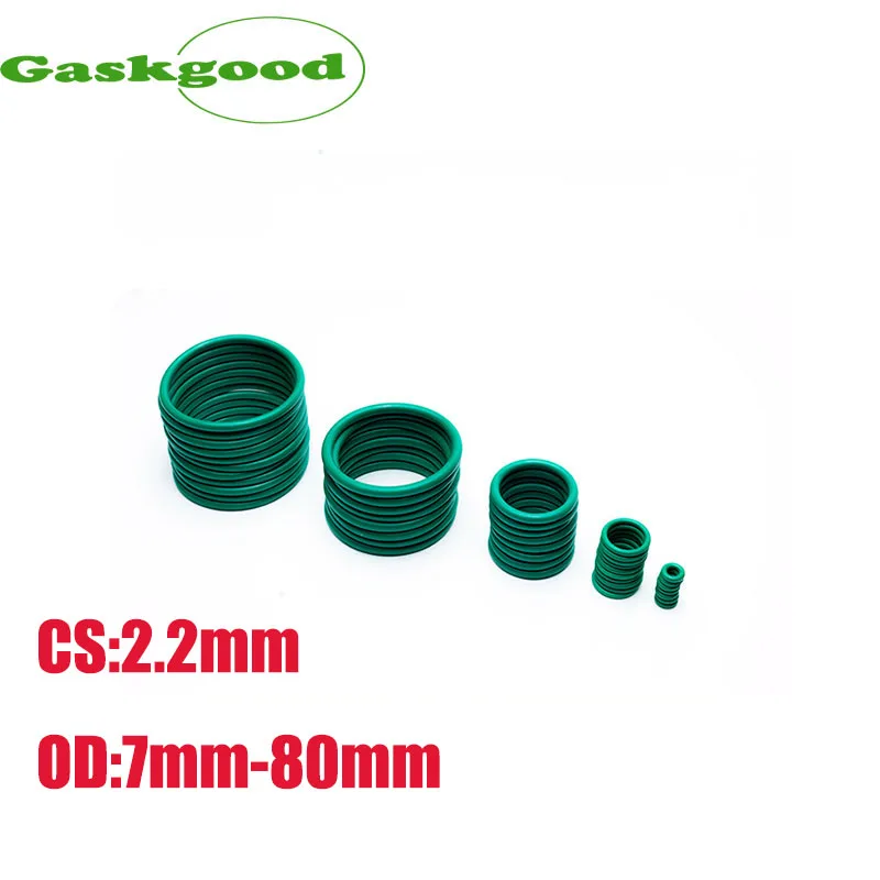 

5/10/20/50Pcs Fluororubber O-Ring FKM Sealing CS 2.2mm OD7mm-80mm O-Ring Seal Gasket Ringcorrosion Resistant Sealing