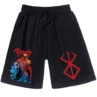 hot sale berserk anime shorts guts printed shorts with drawstring cool anime casual jogger five short pants beach shorts