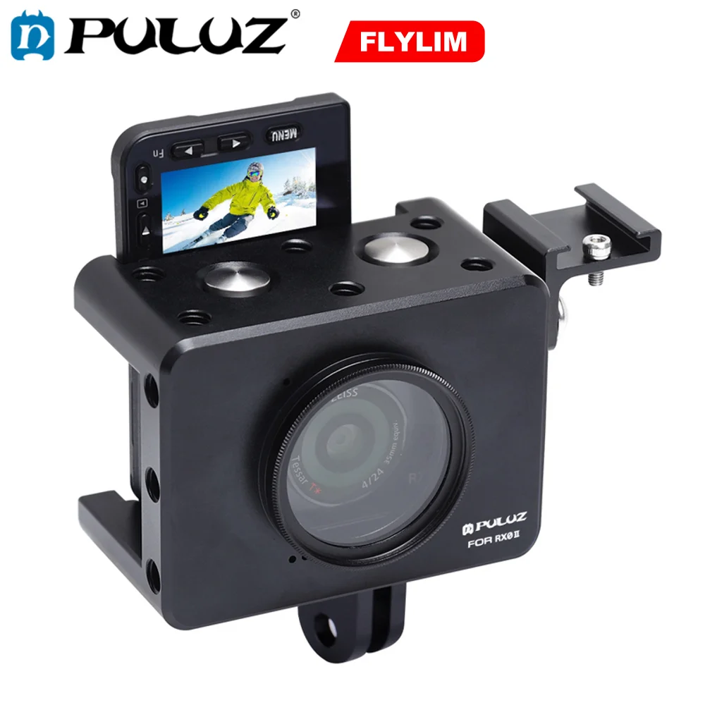 

PULUZ Housing Protective Cage with 37mm UV Lens & Cold-shoe Base Mount & Screw & Tripod Adapter for RX0 II