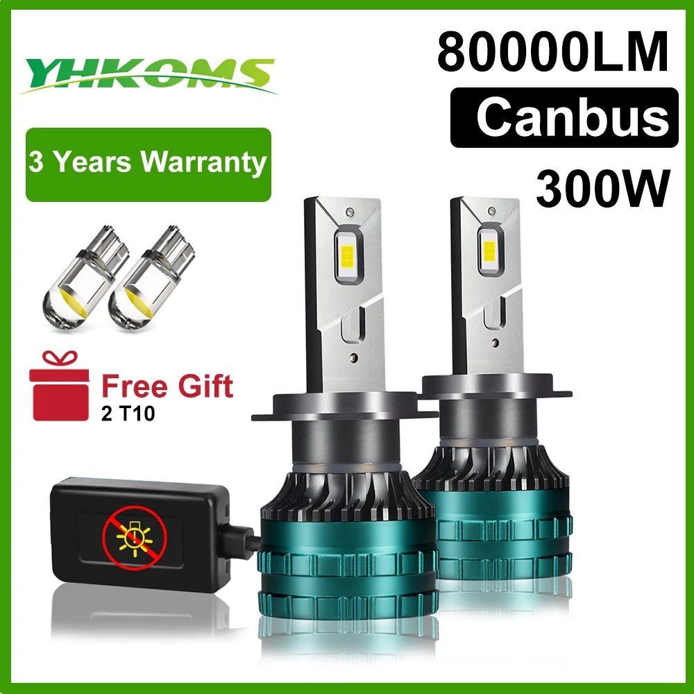 

YHKOMS H4 LED H7 Canbus Автомобильная фара H8 H9 H11 H1 9005 HB3 9006 HB4 880 881 H13 9007 H16 5202 Автоматическая светодиодная лампа противотуманная лампа 300 Вт
