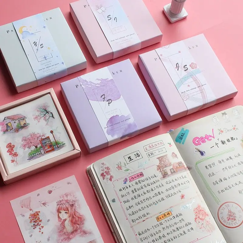 

50pcs Small Fresh Girly Heart Cute Kawaii Japanese Anime Retro Stickers