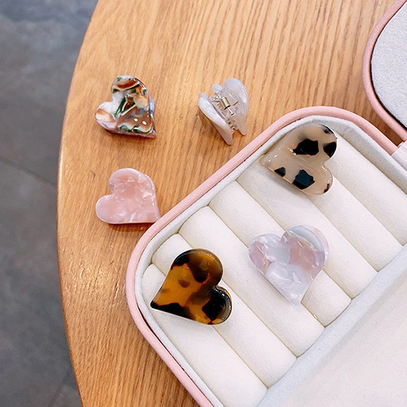 

Милые мини заколки для волос в форме сердца для женщин Заколка-краб для волос шикарная бабочка кристалл цветок заколка-краб аксессуары для ...