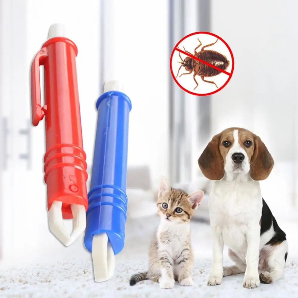

Hot Mite Acari Tick Remover Tweezers Pet Dog Cat Rabbit Flea Puppies Groom Tool