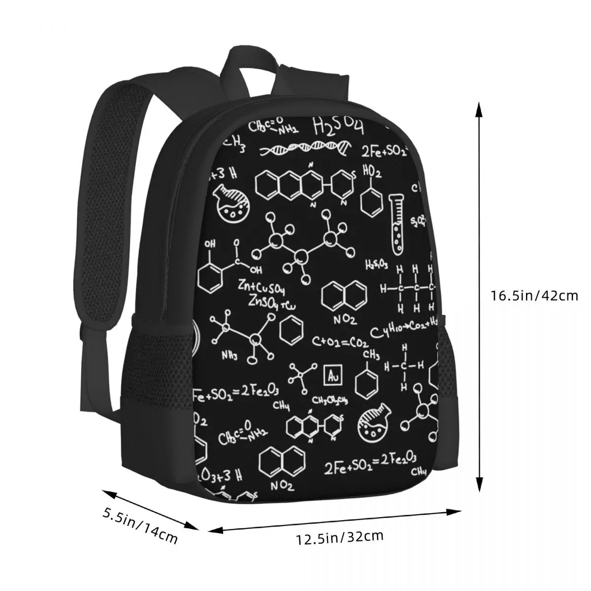 Science Chemistry Pattern Backpack for Girls Boys Travel RucksackBackpacks for Teenage school bag
