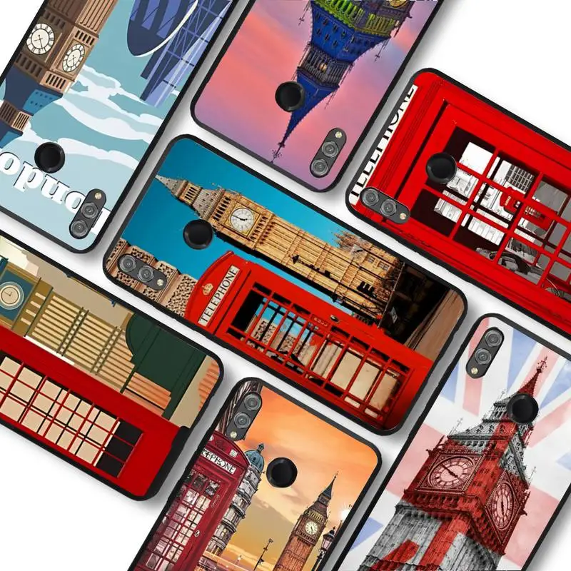 

England Telephone Big Ben Phone Case for Huawei Honor 10 i 8X C 5A 20 9 10 30 lite pro Voew 10 20 V30