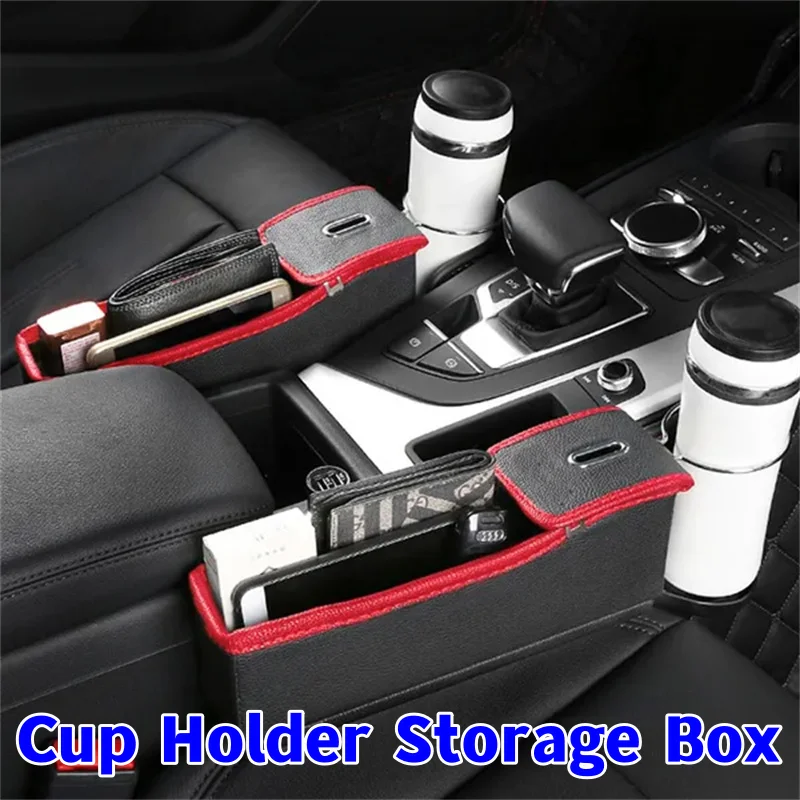 

1 Pcs Car Seat Crevice Texture Storage Box Organizer Gap Slit Filler Holder Case For Most of Car Sedan Truck