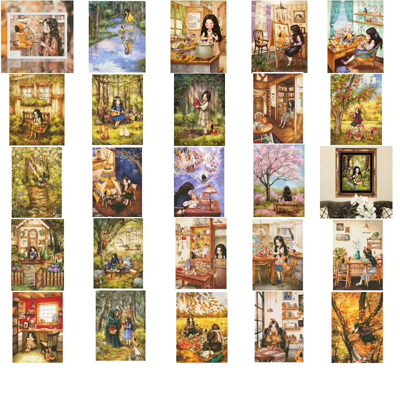 

Forest Diary Girl 1 DIY Cross Stich Embroidery set Electronic drawing Cross Stich Needlework For Homefun