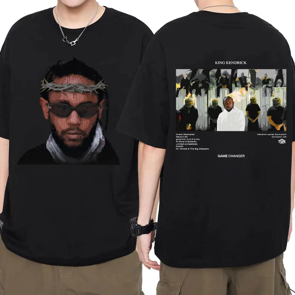 

Футболка Rapper Kendrick Lamar Pglang Mr & The Big Steppers альбом спортивный лист футболки с коротким рукавом мужская мода уличная одежда
