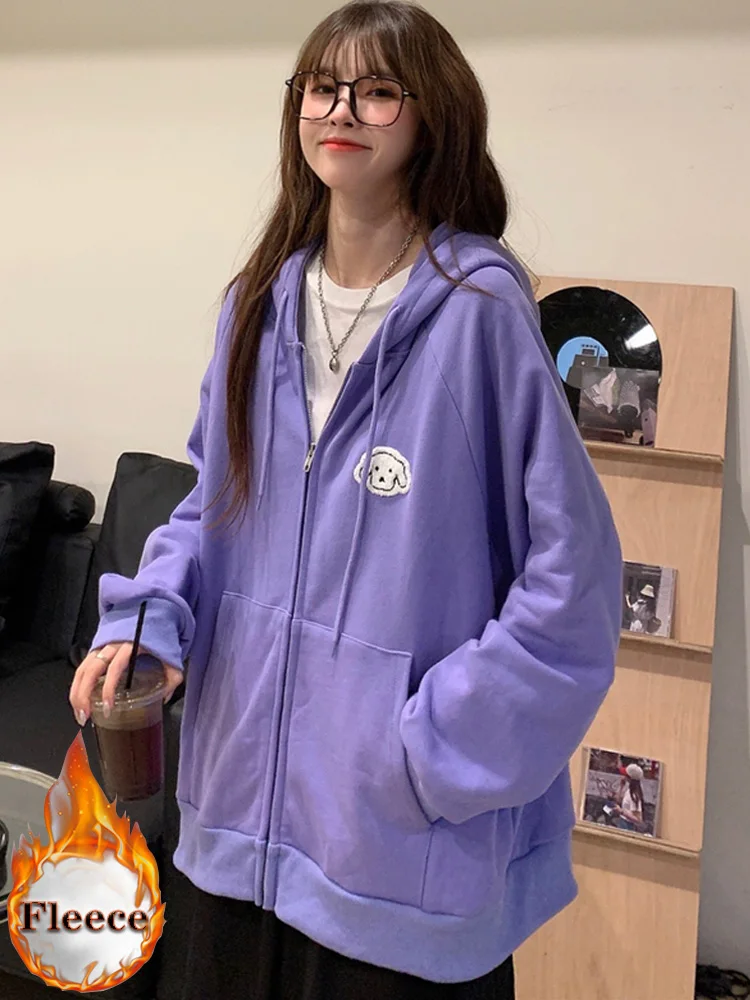 

Осенне-зимняя утепленная бархатная толстовка с капюшоном, Женские флисовые Теплые Толстовки, Толстовки большого размера на молнии, пальто, кардиган, куртка, одежда