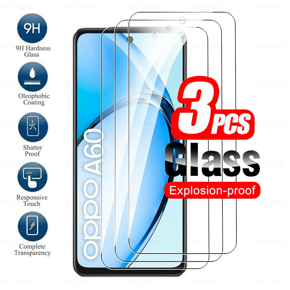 3 шт. закаленное стекло HD для Oppo A80 5G Защитная пленка экрана A60 A79 A18 A38 A58 A78 4G A98 A 80 60 79