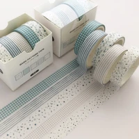 5pcsset grid washi tape cute decorative adhesive tape beautiful color office supplies washi tapes japanese decoration