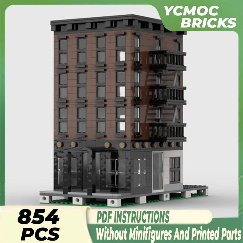 

Moc Building Blocks New York Apartment Modular Buildings Technical Bricks DIY Assembly Construction Toys For Child Holiday Gifts