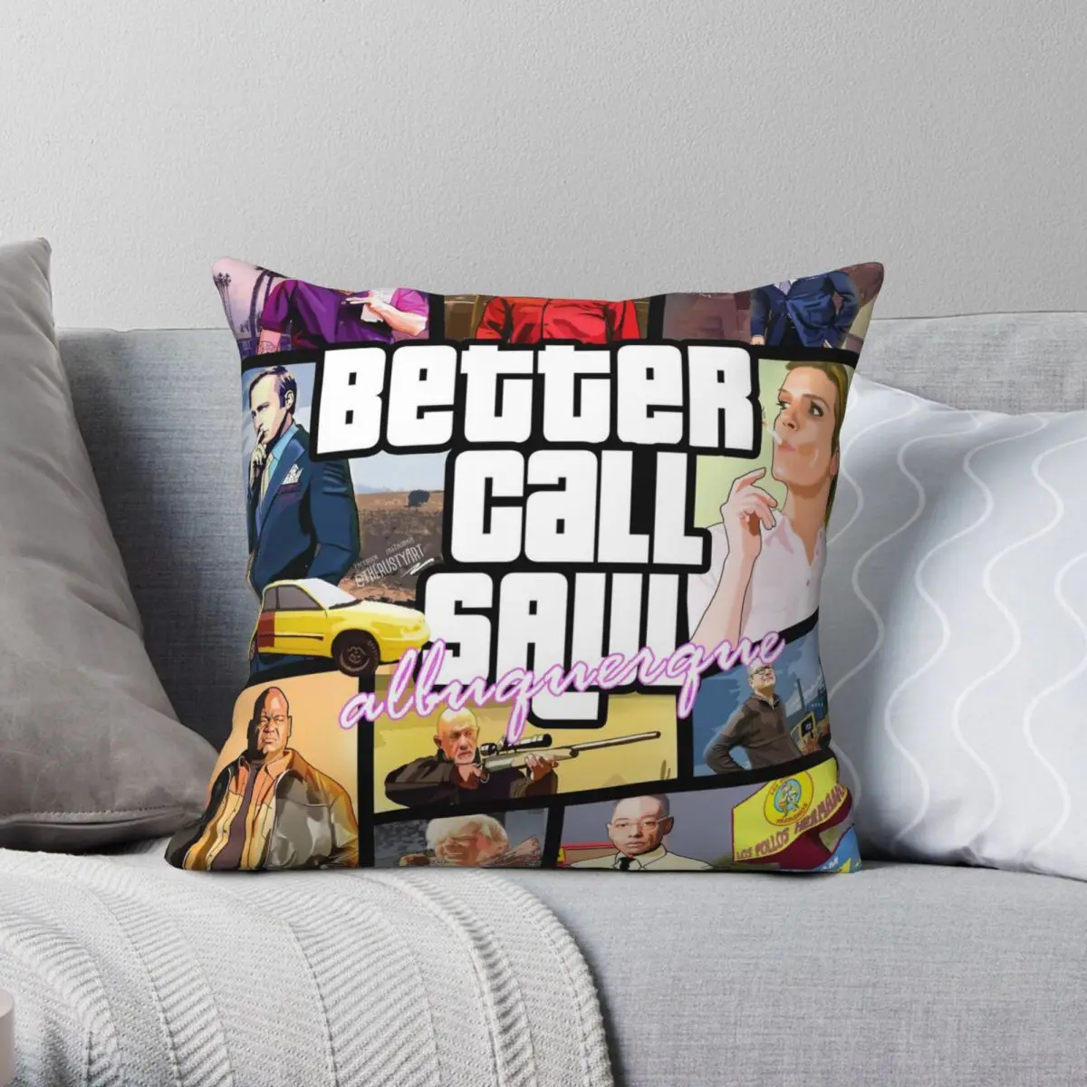 

Better Call Saul Square Pillowcase Polyester Linen Velvet Printed Zip Decor Home Cushion Cover