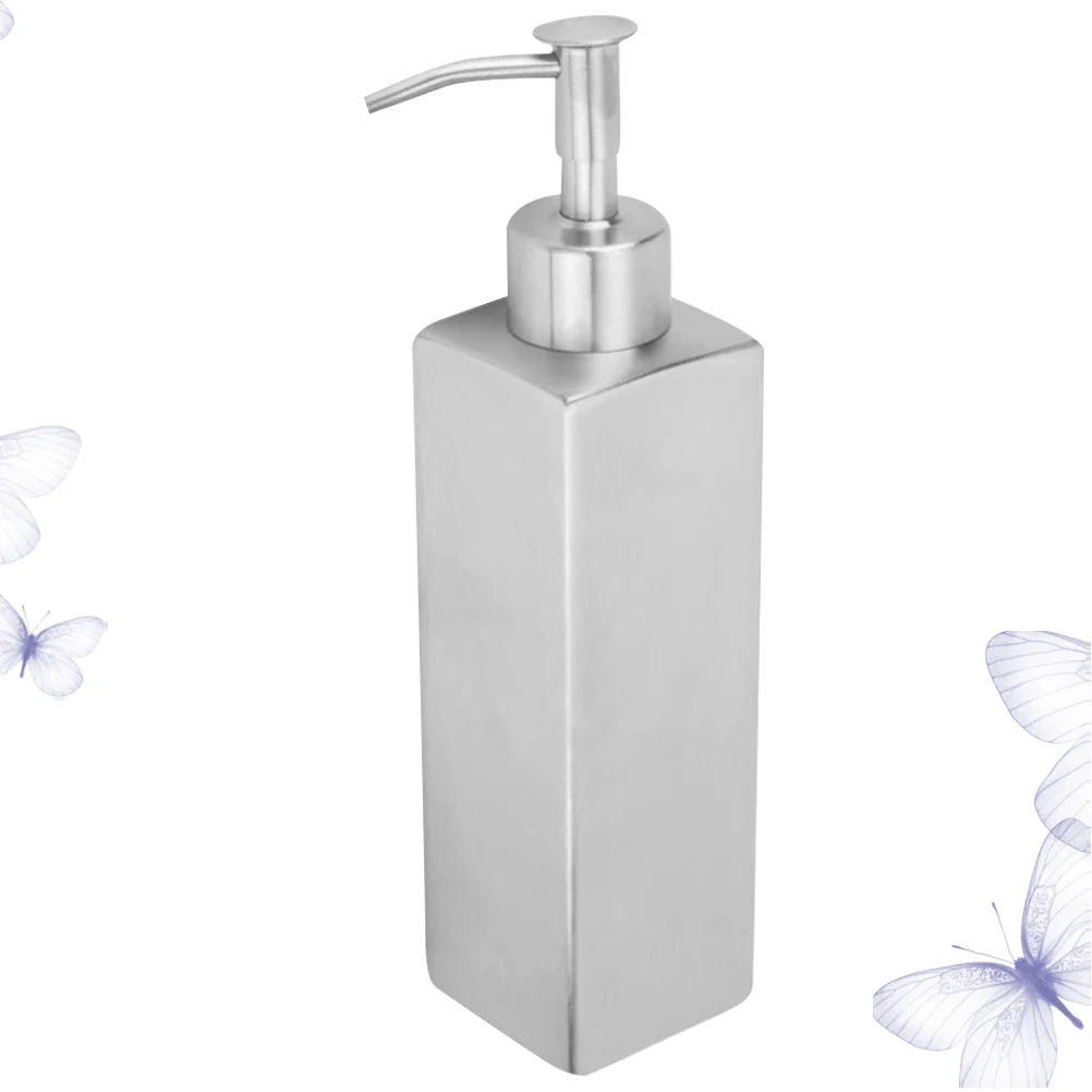 

Stainless Steel Containers Dispenser Soap Handwashing Fluid Pump Travel