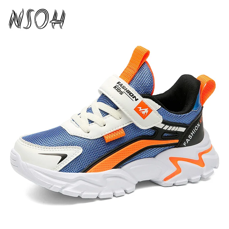 

NSOH Kids Sneakers Shock-absorbing EVA Sole Children's Shoes Four Seasons Boys Girls Sneakers Breathable Mesh Kids Sports Shoes
