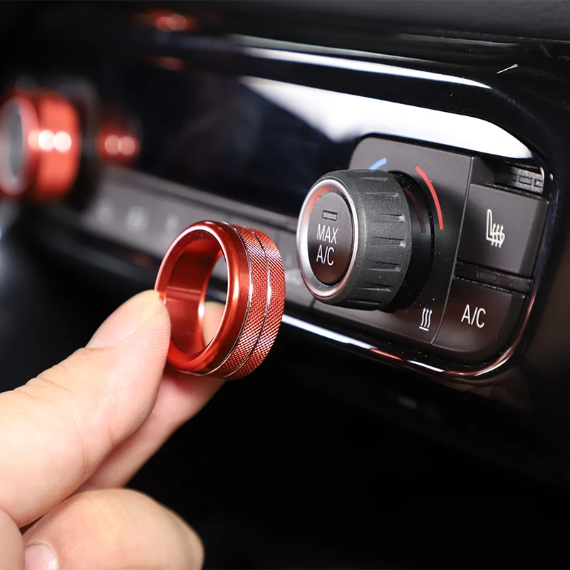 Car Central Control Knob Trim For Toyota GR Supra MK5 A90 2019-2022 Aluminum alloy Air Conditioner Volume Knob Ring accessories