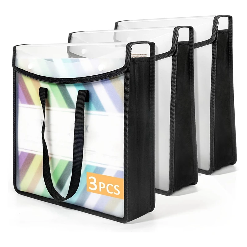 Расширяемый органайзер для хранения бумаги и скрапбукинга черный бумажный Фолио