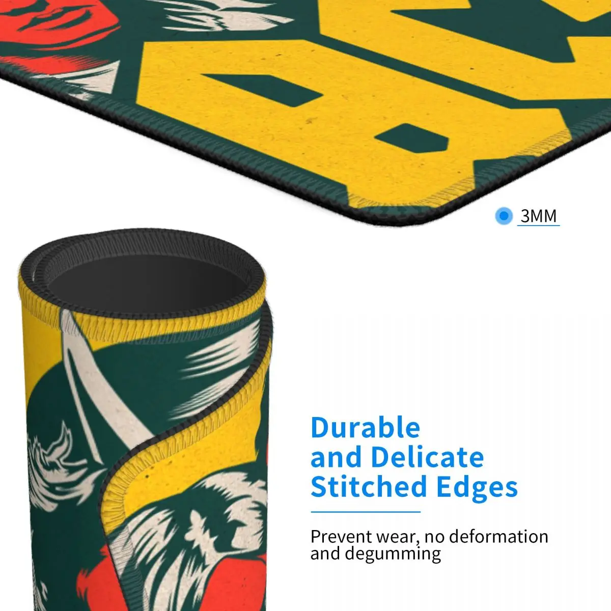 Резиновый коврик для мыши с прочными краями AC DC |