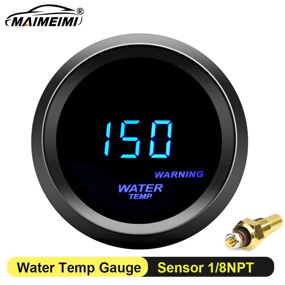 

Автоматический Измеритель Температуры Воды 52 Мм, 40-150°C ℃ Датчик Синего Света Для Автомобиля С Сигнальным Оповещением