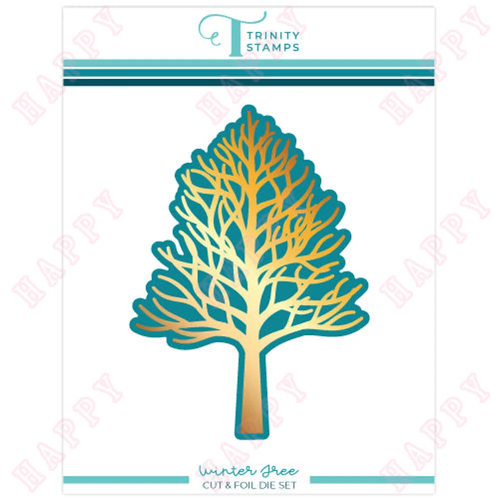 

Metal Cutting Hot Foil Christmas Winter Tree Diary DIY Paper Craft Making Greet Card Scrapbooking Decoration Embossing Template