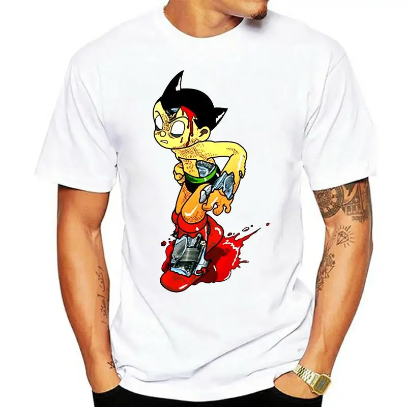 

Футболка мужская с аниме рисунком Astro Boy Target, хлопковая тенниска, майка, лето