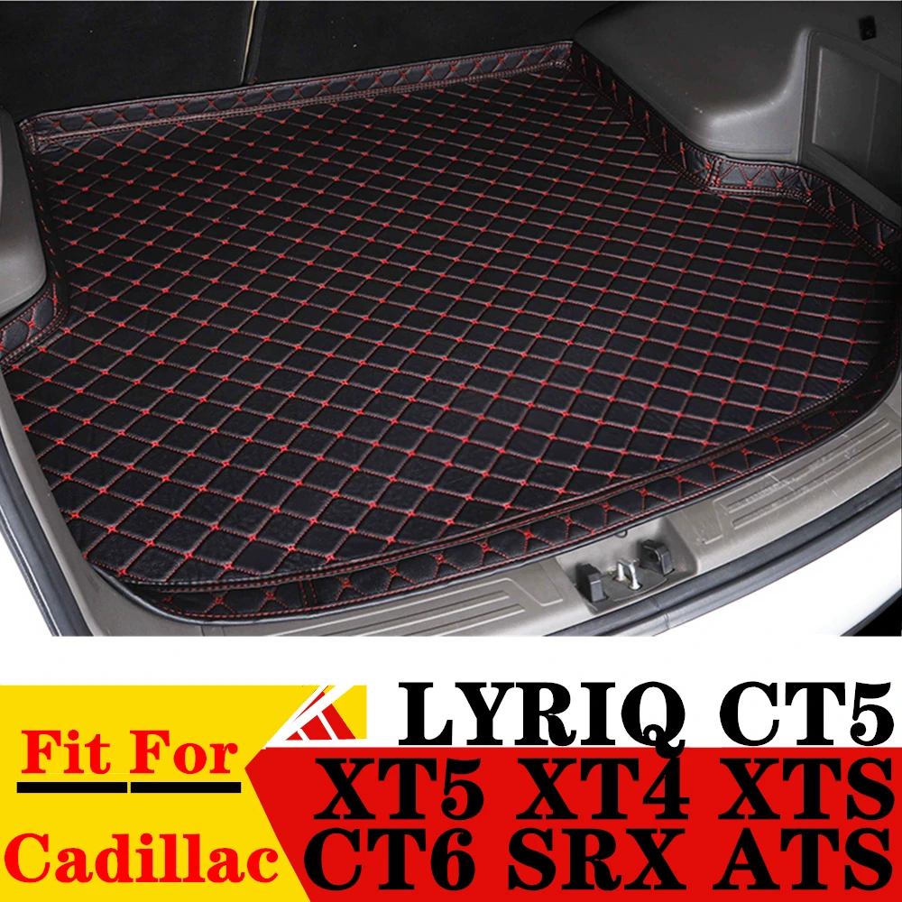 

Автомобильный коврик для багажника для Cadillac XT5 XT4 XTS CT5 CT6 SRX ATS LYRIQ, для любой погоды, задняя крышка для груза, ковер, подкладка, детали, Задняя подкладка