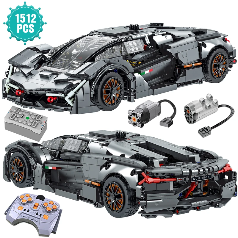

Technical Famous Black Sports Car Building Blocks Super Racing Vehicle Model Bricks Assembly Toys Holiday Gift For Children