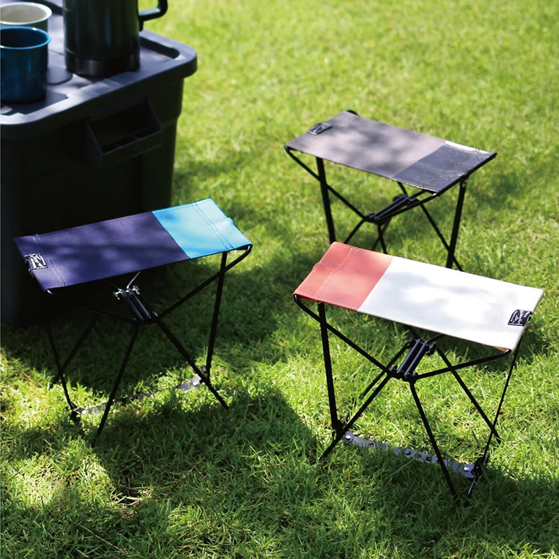 Креативный двухцветный холщовый складной мини-стул японский скетч тренировка на