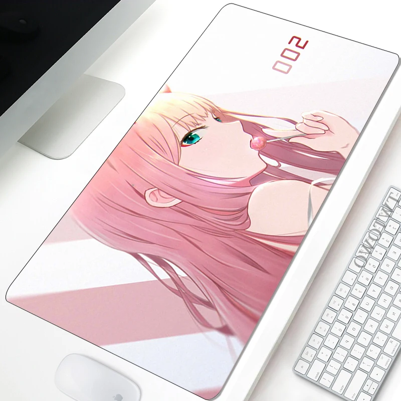 

Mousepad Home Computer Custom HD MousePads keyboard pad Zero Two Darling in the Franxx Office Natural Rubber Carpet Laptop