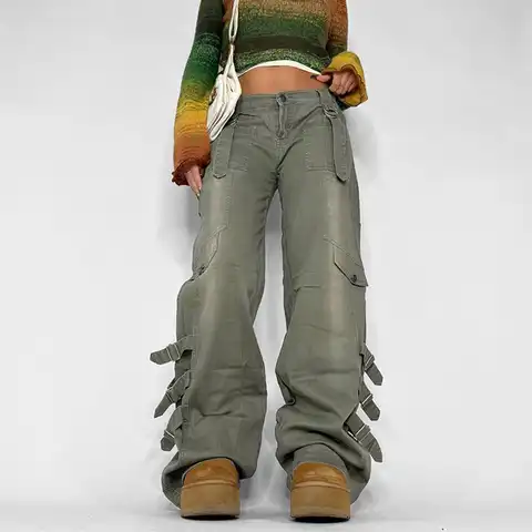 Women's Pants Overalls Baggy Jeans High Waist Harajuku Fashion Pants Y2k Streetwear Boyfriend Jeans for Women Vaqueros Mujer