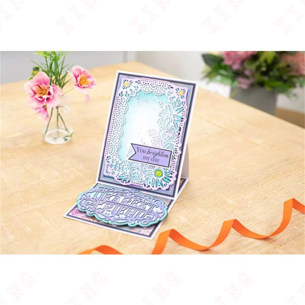 Новое поступление металлические Вырубные штампы цветочный букет в стиле барокко