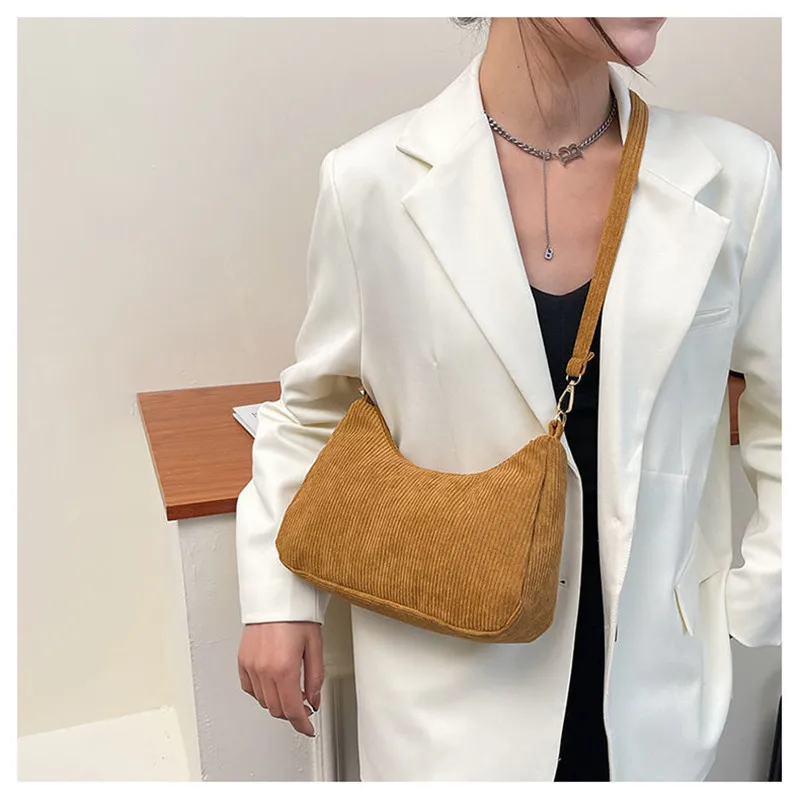 

Модная женская сумка, Вельветовая сумка через плечо, Женская Повседневная однотонная роскошная дизайнерская сумка, женская сумка-тоут с верхними ручками