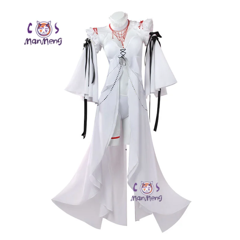 Игра Путь в никуда кокеллический костюм для косплея парик белое платье
