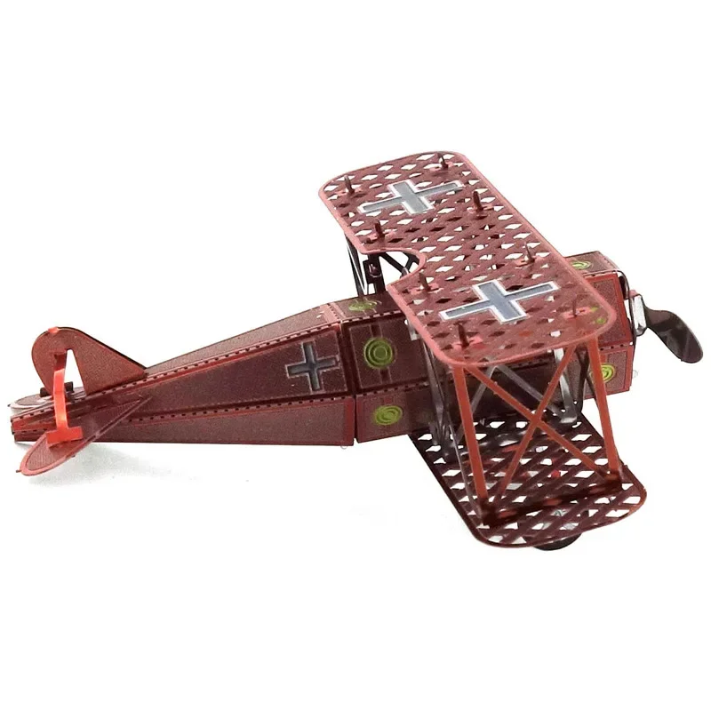 3D цветной металлический пазл DIY Fighter Series Fokker Biwing Модель военной сборки