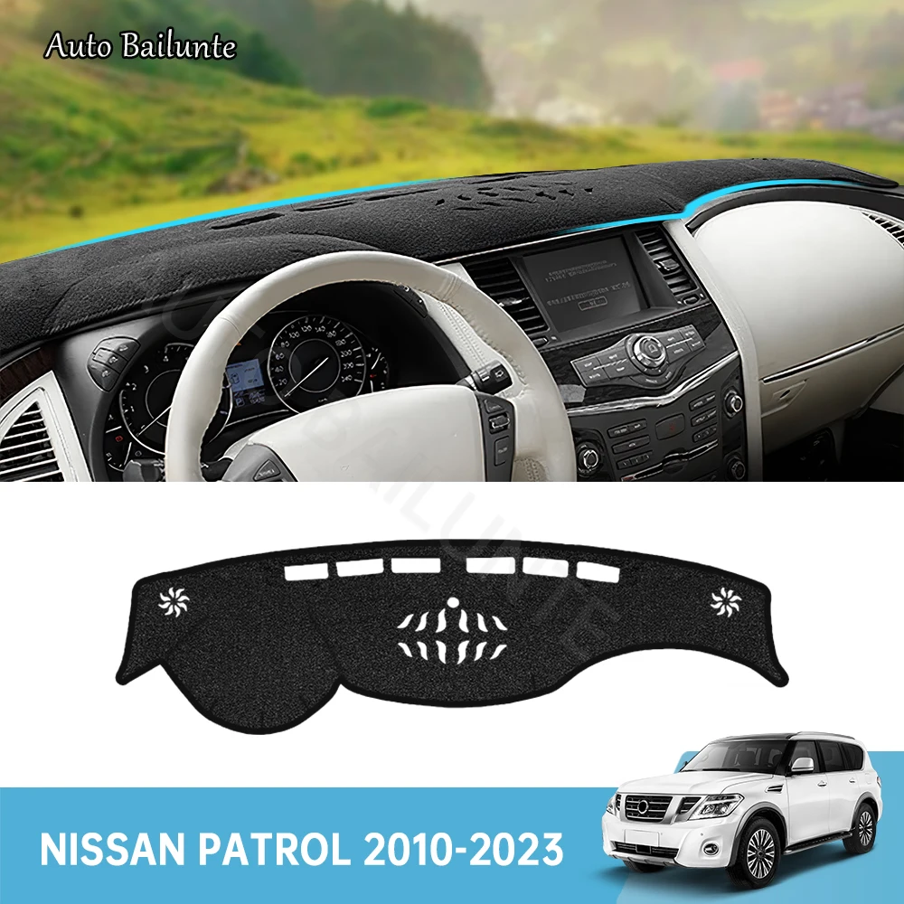 

For Nissan Patrol Y62 Armada 2010 - 2022 2023 Car Dashboard Cover Mat Dash Board Sun Shade Anti-UV Pad Sun-proof Accessories