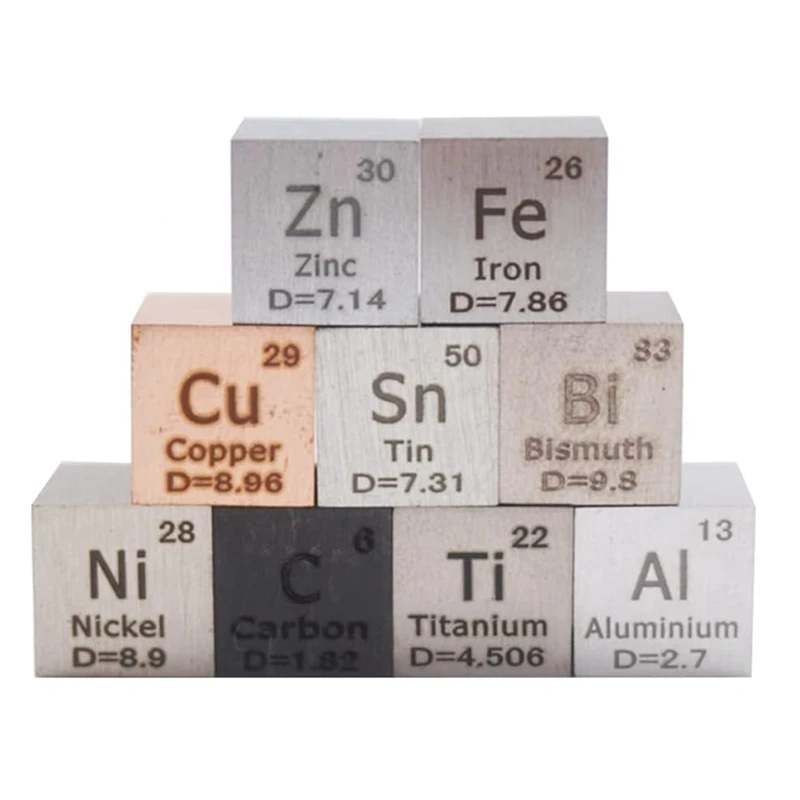 

Cube 10Mm Up To 99.99% Purity For Periodic Table Teaching Tool Gifts (9Pcs)