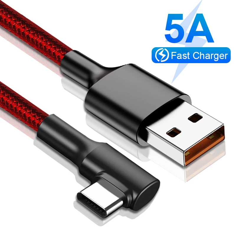 

Micro USB C Cable 90 Degree Fast Charger USB Data Cable For Xiaomi Mi 8 Samsung Galaxy S10 Plus Mobile Phone USB-C Charging Cord