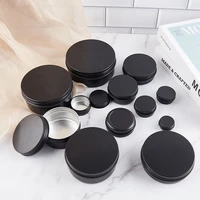 cosmetic metal matte black aluminum can box 5 250ml refillable jar tea aluminum pot cosmetic cream diy refillable jar