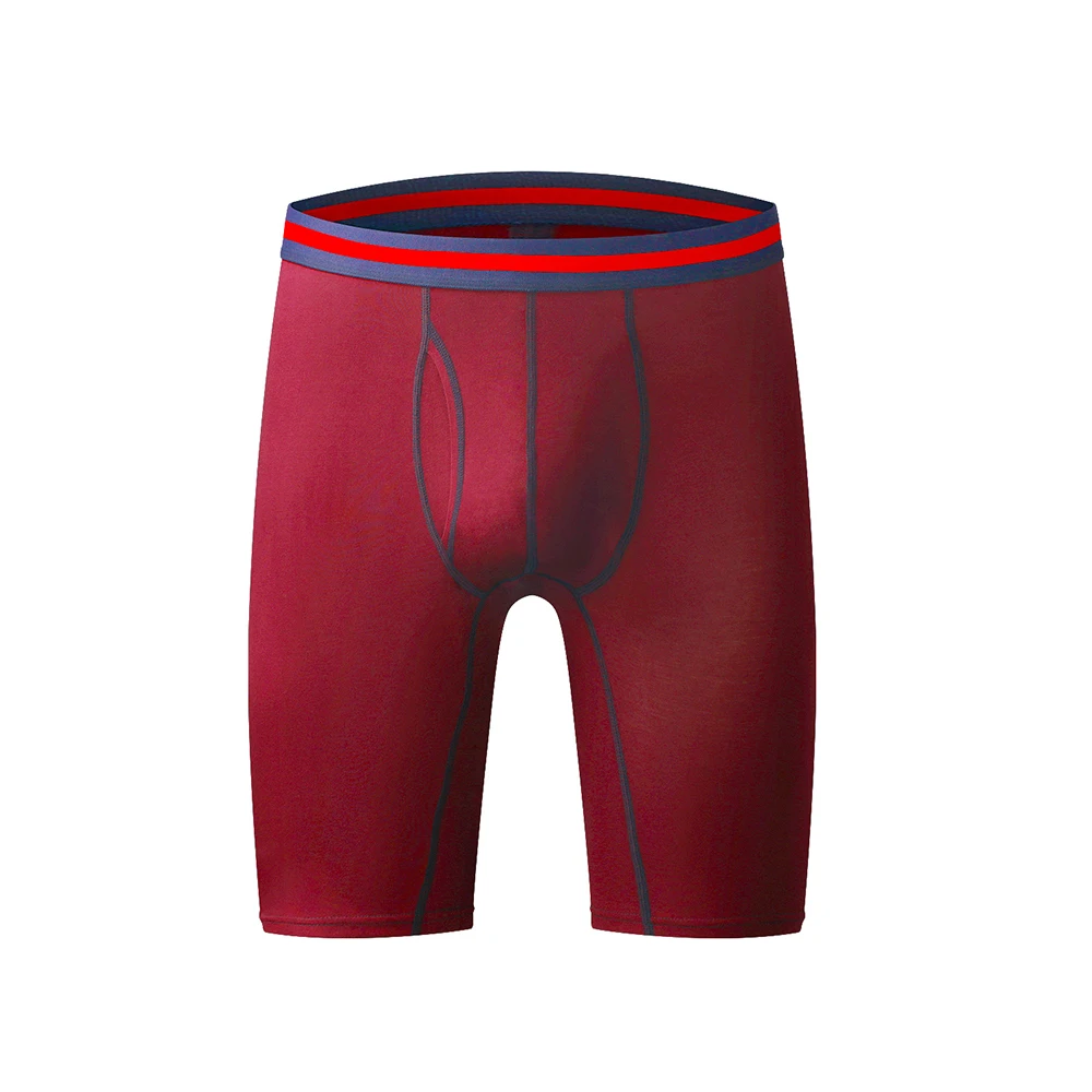 

Men Sexy Convex Separation Panties Long Legged Boxershorts Stretch Underwear Open Fly Pouch Underpants Boxer Shorts Trunks