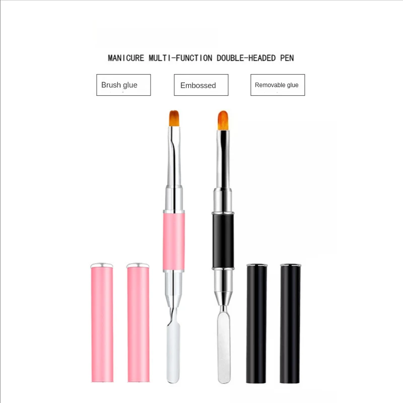 

1pc Nail Art Double-headed Multifunctional Fast Extension Glue Pen Light Therapy Pen Embossing Pen Tool Nails Accessories