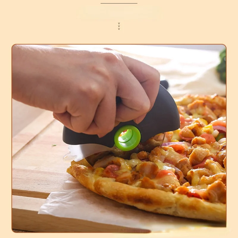 Новый Круглый Нож Для Пиццы С Защитной Крышкой Кухонный Инструмент Из