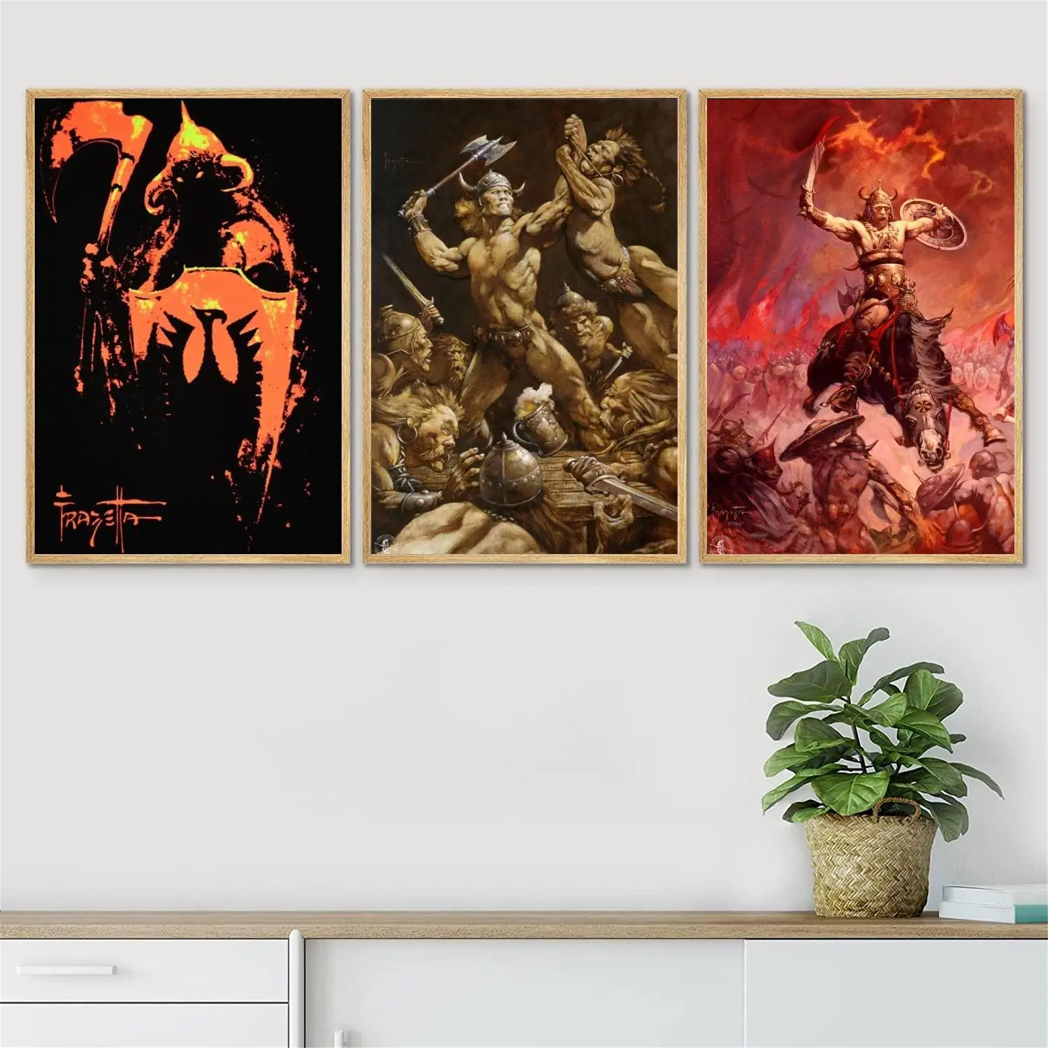 Картина на стену Фрэнка фракетта, искусство на холсте, картина на стену, 24x36 постер, персонализированный подарок, современная картина для семейной спальни